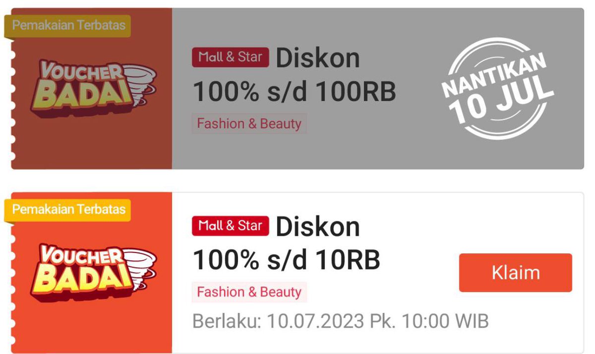 berburusales's tweet photo. Tanggal 10 ada Badai 100% s/d 100RB 😍😍😍😍😍
https://t.co/CiE8OaW27p https://t.co/JER2mNxIWe
