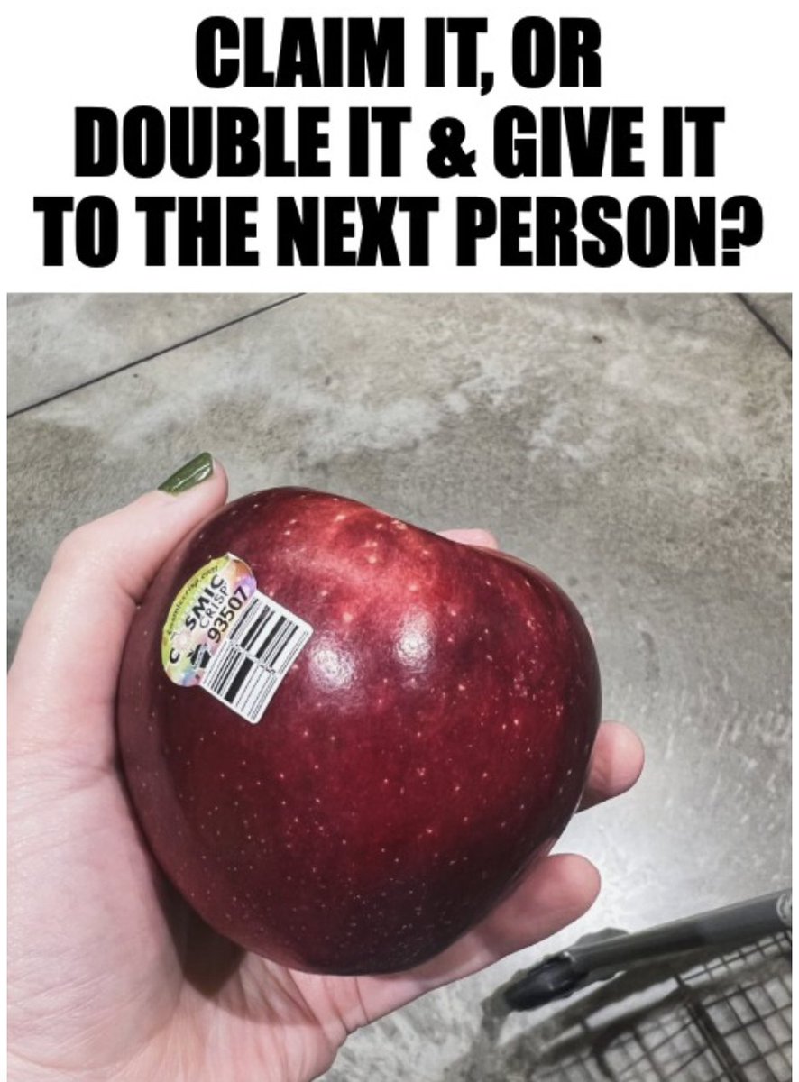 ❤️ if you'd claim it. RT if you'd double it &amp; pass it forward.

(Someone just might score some Cosmic Crisp® apples 😏🍎)