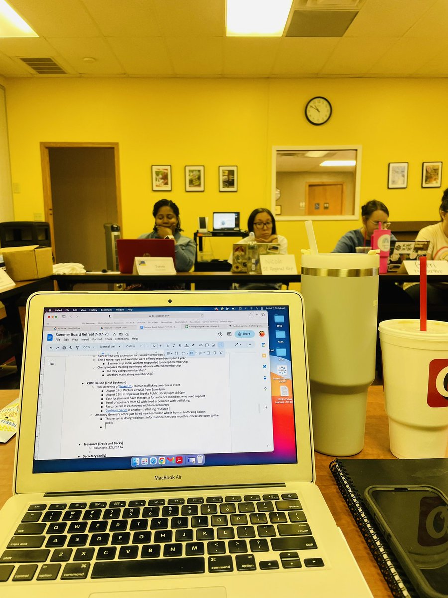 MrsChauvinSW's tweet photo. Spent the day w/ my fellow @KansasSSWA Board Members ensuring we set the right tone for the upcoming year! A 13 hour day well worth it - KSSWA Board Retreat 2023 on the books ✅ #schoolsocialwork #schoolmentalhealth #leadership #MentalHealthMatters https://t.co/hPXVkYInML