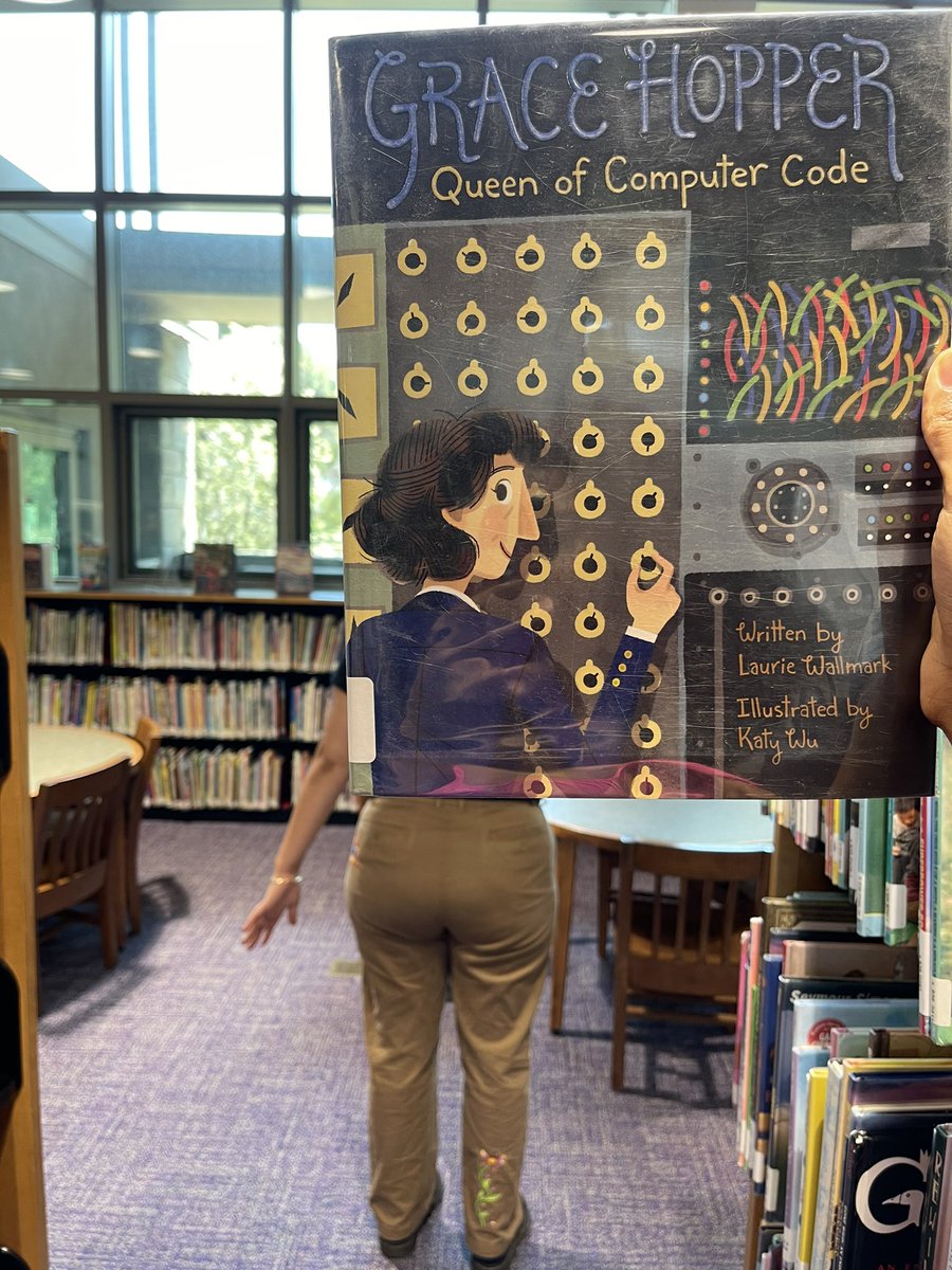 It’s Friday, #LAPLBookFace Friday to be specific! Grace Hopper played a prominent role in the early days of computers. Read all about it with your library card in this book by Laurie Wallmark! #BookFace #BookFaceFriday