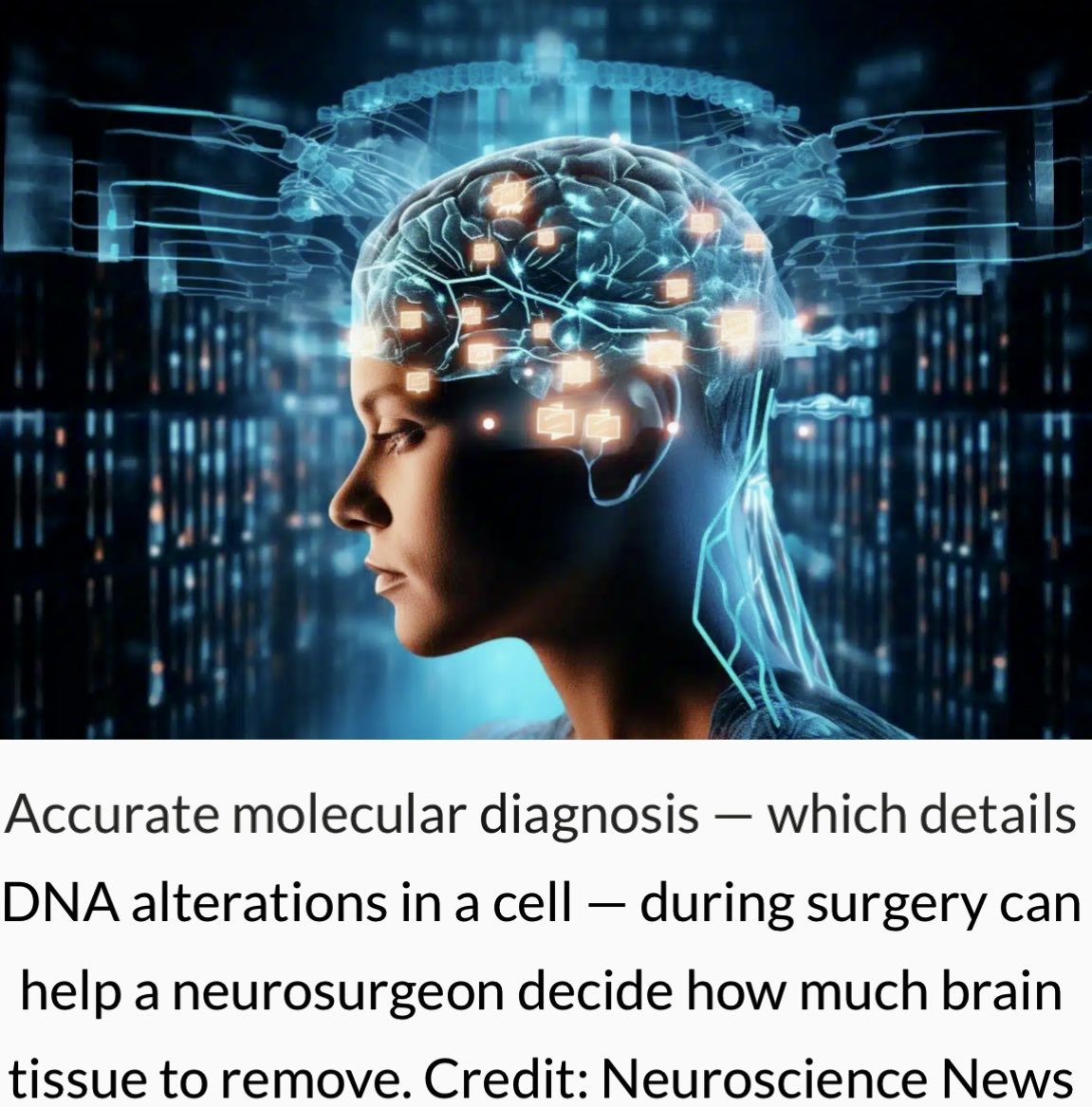 AI Decodes #Brain #Tumor #DNA During Surgery for #RealTime Diagnosis
By <a href="/harvardmed/">Harvard Medical School</a> 

#AI #Neuroscience 
👉neurosciencenews.com/ai-brain-cance…

<a href="/GlenGilmore/">Glen Gilmore #MWC26</a> <a href="/IanLJones98/">Ian Jones</a> <a href="/JohnNosta/">John Nosta</a> <a href="/CurieuxExplorer/">Dev Khanna</a> <a href="/mvollmer1/">Dr. Marcell Vollmer #StaySafe #CES2026</a> <a href="/Nicochan33/">Nicolas Babin</a> <a href="/Khulood_Almani/">Dr. Khulood Almani | د.خلود المانع</a> <a href="/AkwyZ/">Antonio Vieira Santos</a> <a href="/BetaMoroney/">Tony Moroney</a> @fogle_shane <a href="/HeinzVHoenen/">Heinz V. Hoenen 🌻</a>