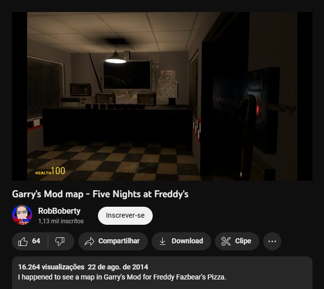 Five Nights at Freddy's GMOD Map (2014)