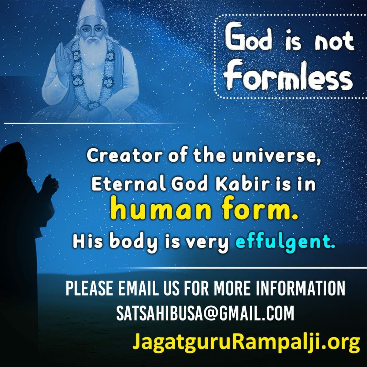 #GodMorningSaturday
ईश्वर ब्रह्माण्ड का रचयिता निराकार नहीं है,
अविनाशी परमेश्वर कबीर मनुष्य सदृश हैं। उनका शरीर अत्यंत तेजस्वी है।
👉अधिक जानकारी के लिए संत रामपाल जी महाराज ऐप डाउनलोड करें 👇👇👇👇👇
play.google.com/store/apps/det…