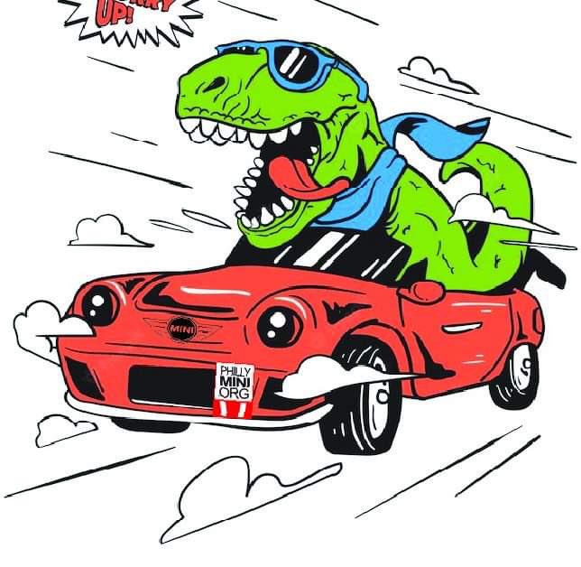 philly_mini's tweet image. On July 22 is this year's Cooper Cup rally, designed by last year's winners, Shawn and Abbie T-Rexler, is dubbed "T-Rex's Terrific Tour".  Register at PhillyMINI.org