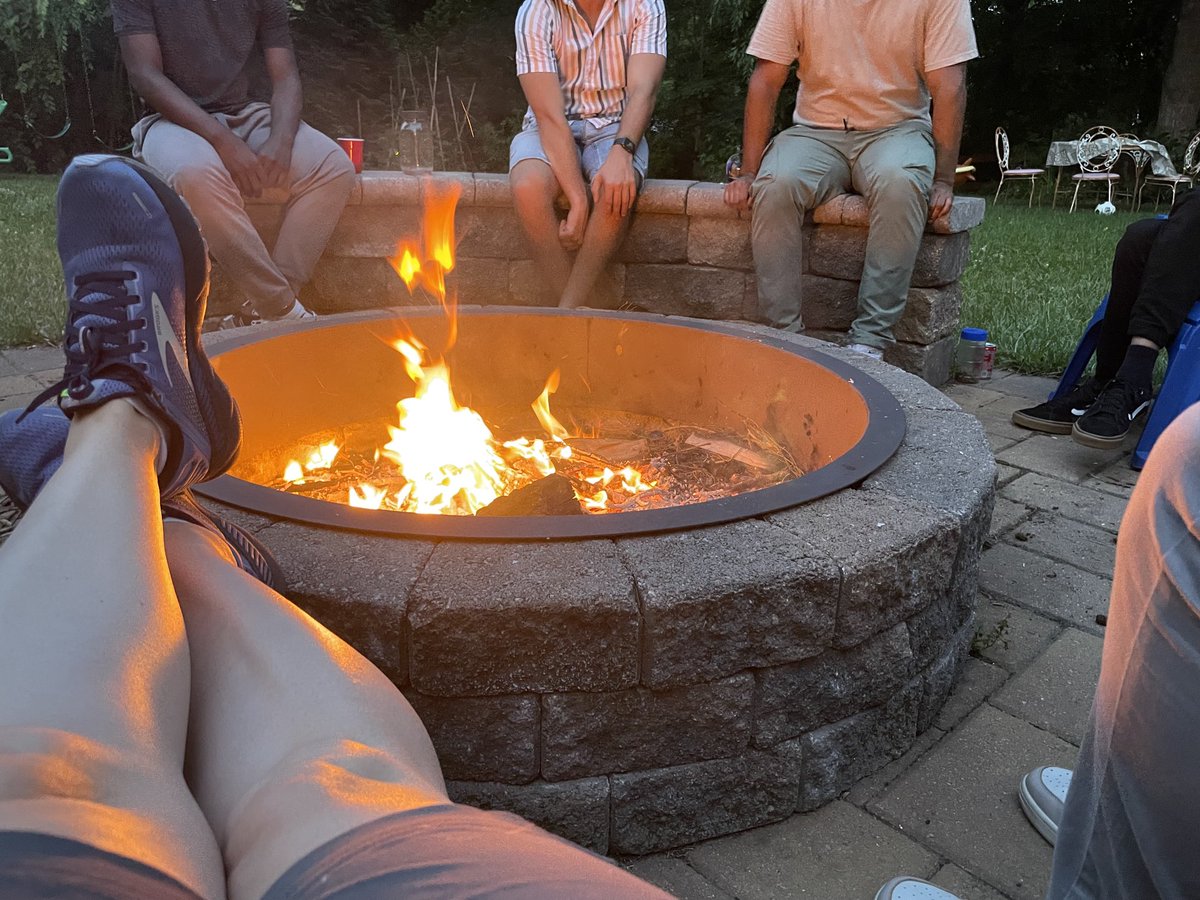 Morris lab bbq. Fire in July? Yes.
