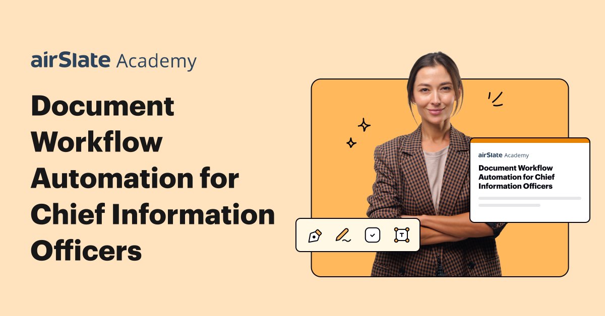 As a CIO, are you ready to stay ahead of the curve by driving digital transformation within your organization?
Then this #airSlateAcademy certification is for you.
🟢 Click here to enroll and start revolutionizing the way you work! bit.ly/42YKS9D
#FutureOfWork #CIOChat