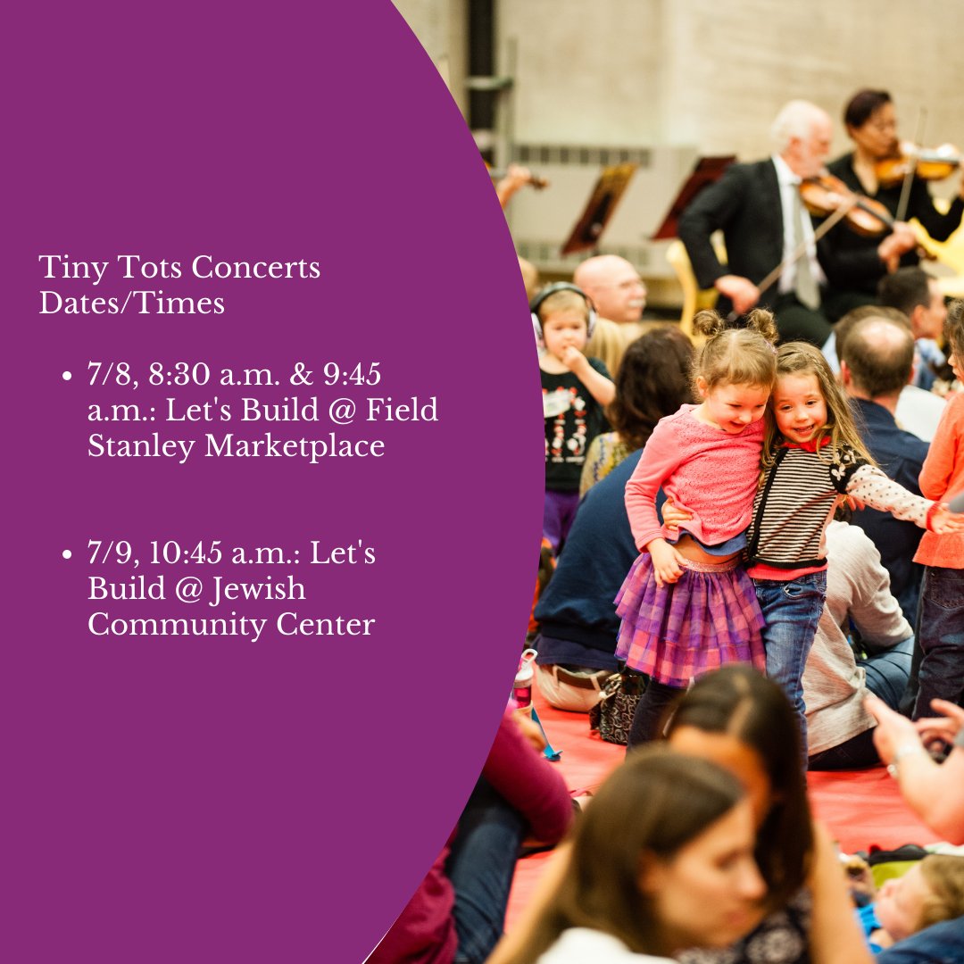 Last chance to purchase your Tiny Tots tickets! Join us tomorrow at Field Stanley Marketplace at 8:30 a.m. &amp; 9:45 a.m. or Sunday at the Jewish Community Center at 10:45 a.m.! insidetheorchestra.org/tiny-tots-over…