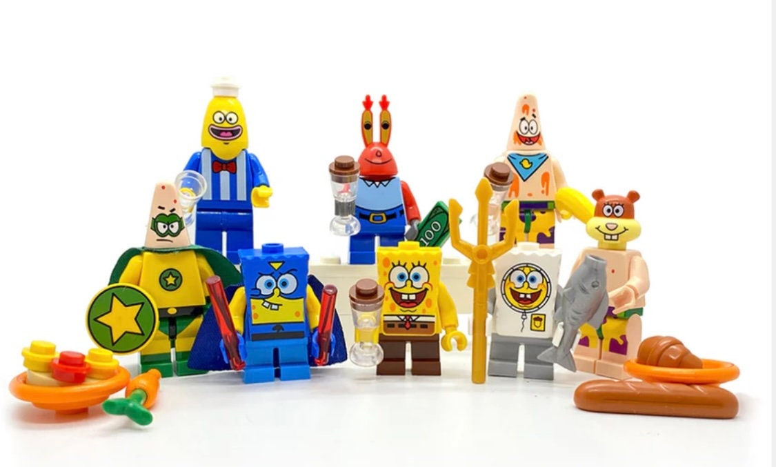 Excited to share the latest addition to my #etsy shop: SpongeBob SquarePants Minifigures set of 8 building blocks with all accessories etsy.me/3NCo6yG #minifigure #buildingblocks #lego #spongebob #squid #actiontoy #toy #figure #buildingbricks