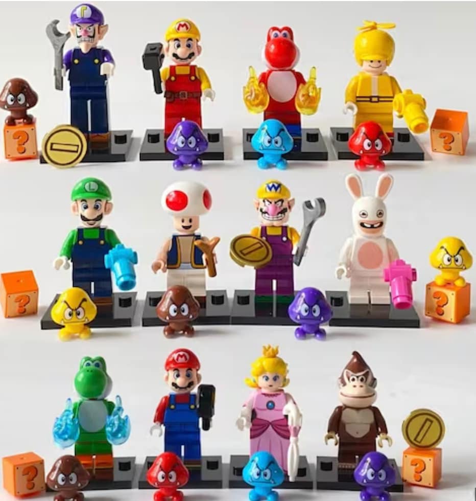 Excited to share the latest addition to my #etsy shop: 12 Super Mario Minifigure bundle, all 12 in the 1 order , minifigure building blocks etsy.me/3rir9Vj #supermario #lego #buildingblocks #luigi #mario #peach #actiontoys #toys #figures