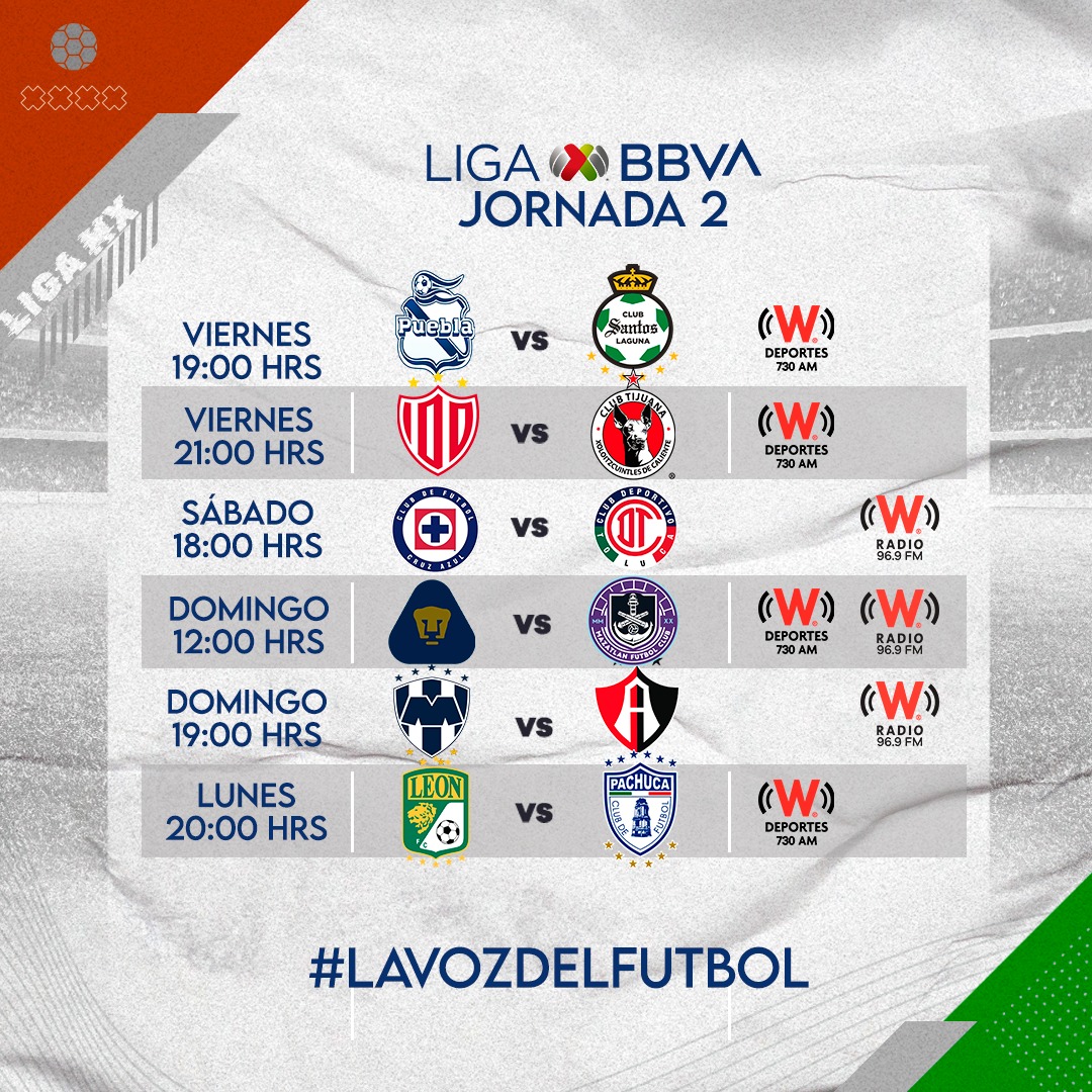 Liga BBVA MX on Twitter "¡Esta es la 📆 AgendaFutbolística por deportesWRADIO! No te pierdas