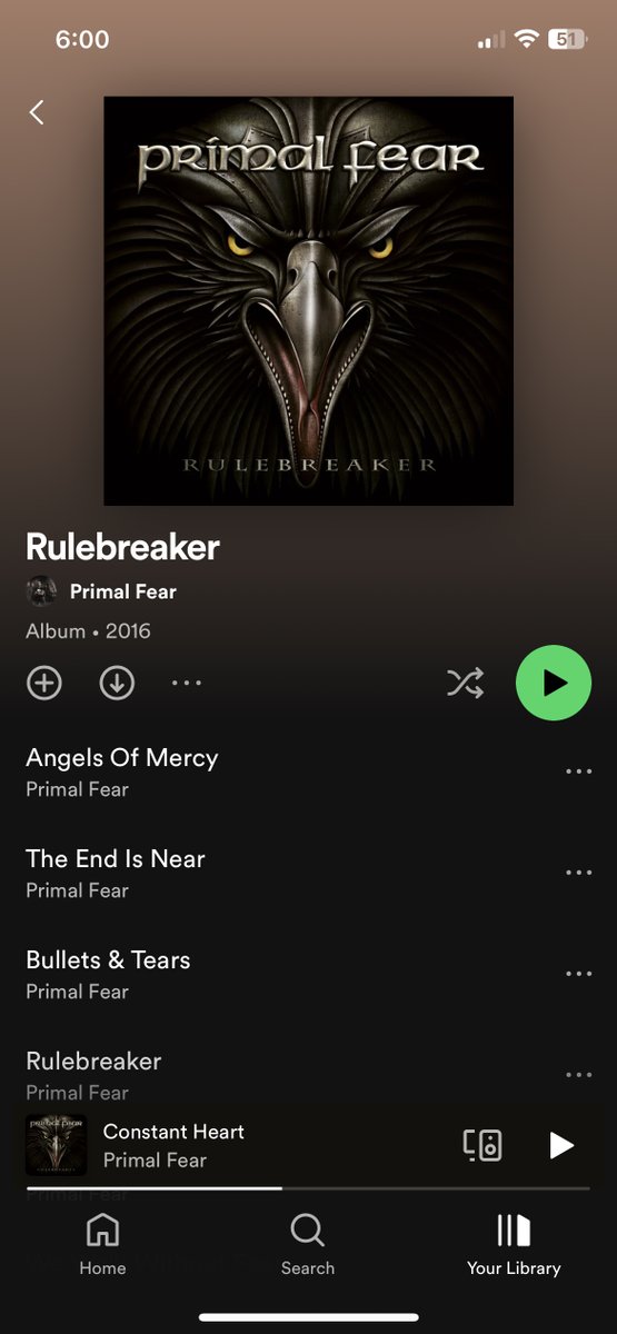 BrianKGillman's tweet photo. So glad to see "RuleBreaker" by @PrimalFearBand back on @Spotify. 🤘🏼🤘🏼
Need "Delivering the Black" back too !!!
.
#AngelsofMercy #TheEndisNear #BulletsandTears #Rulebreaker #PowerMetal #MetalMusic #NewMusicFriday #RockMusic #MetalisForever #PrimalFear
https://t.co/ptkuy2VQxp https://t.co/KFSV2hZVnX