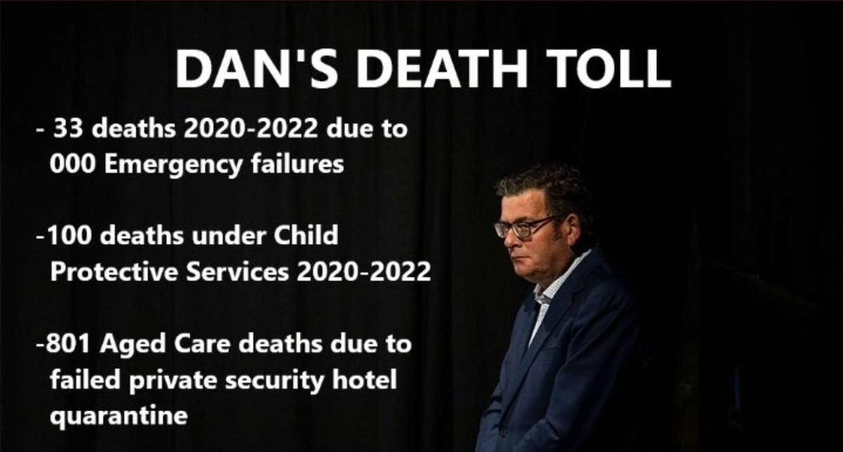freedom4UU's tweet photo. @SkyNewsAust #speaKout #kickdanout
Andrews - the worst premier ever in the history of #Australia.
Follow the science is code for follow the secret polling.
Andrews has never, ever spoken a word if truth in his miserable life.
VAXX injuries thru the roof. https://t.co/iDtgya0v7d