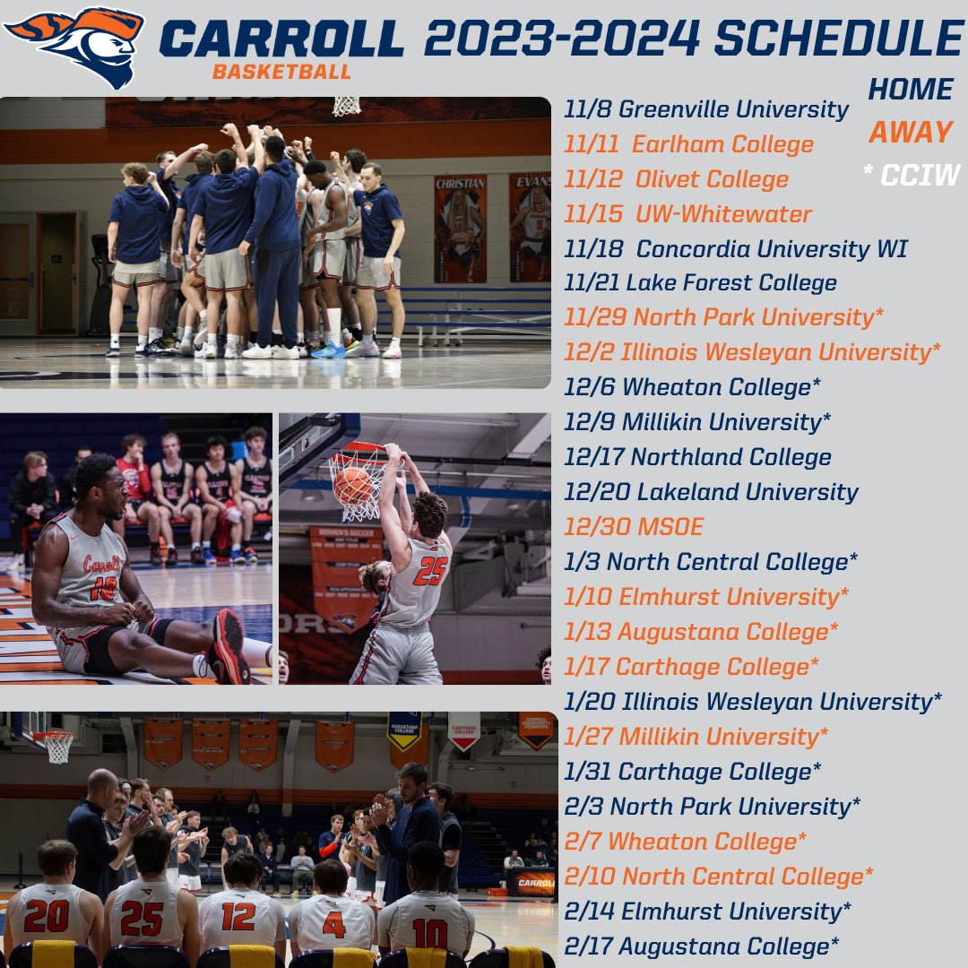 Carroll U Basketball tweet media