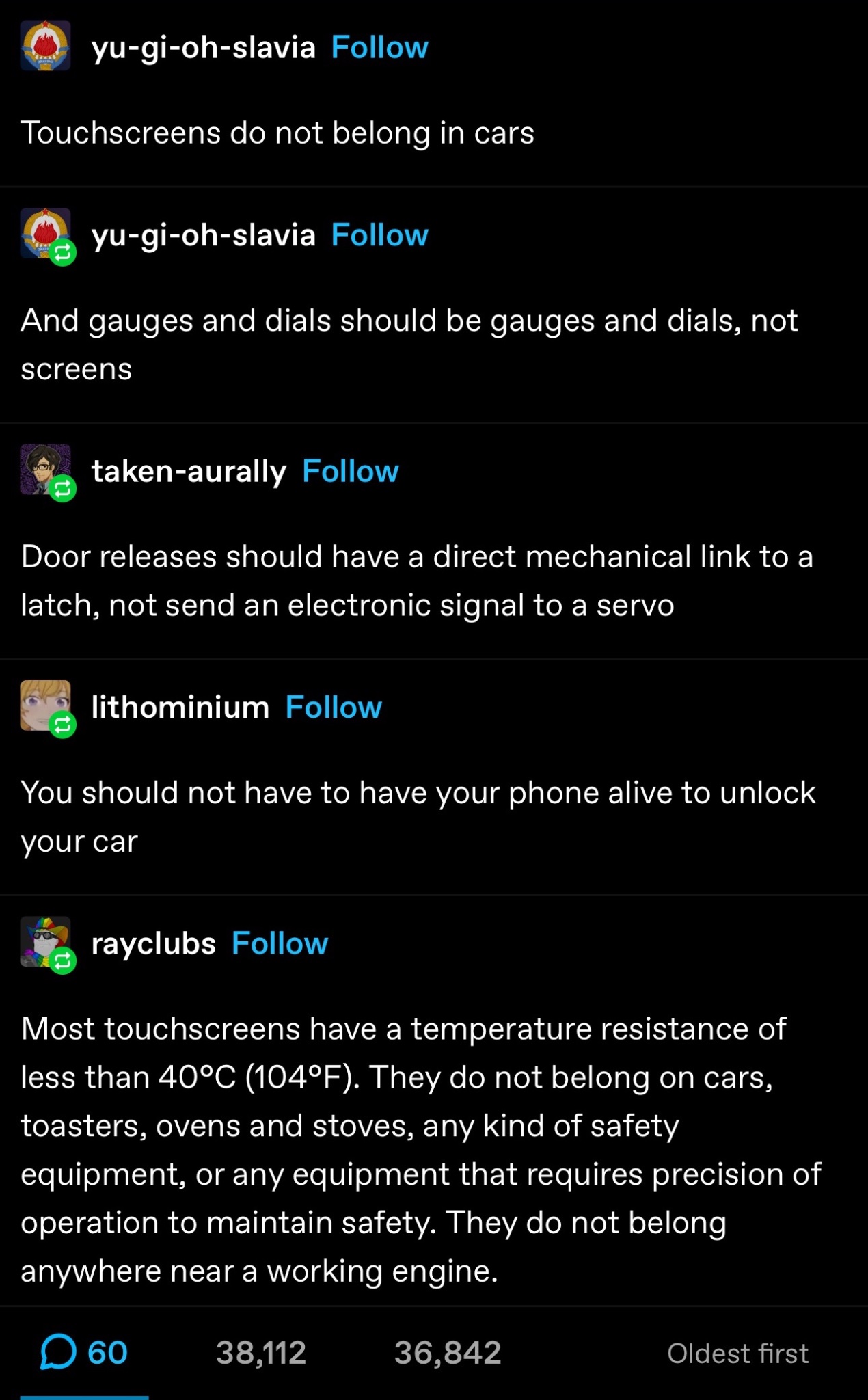 such nerve! on Twitter "i HATE touchscreens in cars. HATE them. https