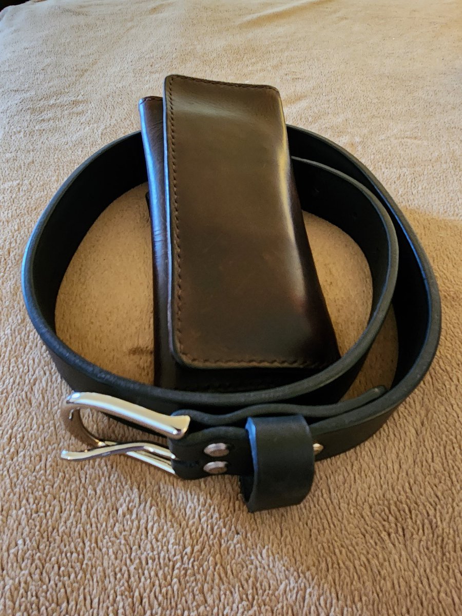 Another custom creation from @SevenHillsLthr <a href="/ProspectorLabs/">Prospector Labs</a>
a new custom leather belt to go with my custom wallet! 
#leather #wallet #belt