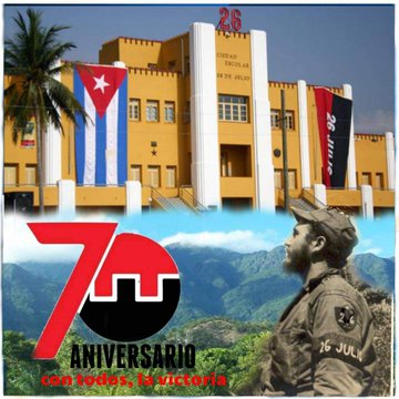 #TeMotivoA🖤❤️ felicitar a #SantiagoDeCuba por ser la sede del 26 de julio! #ConTodosLaVictoria #DeZurdaTeam @DeZurdaTeam_ #70Moncada