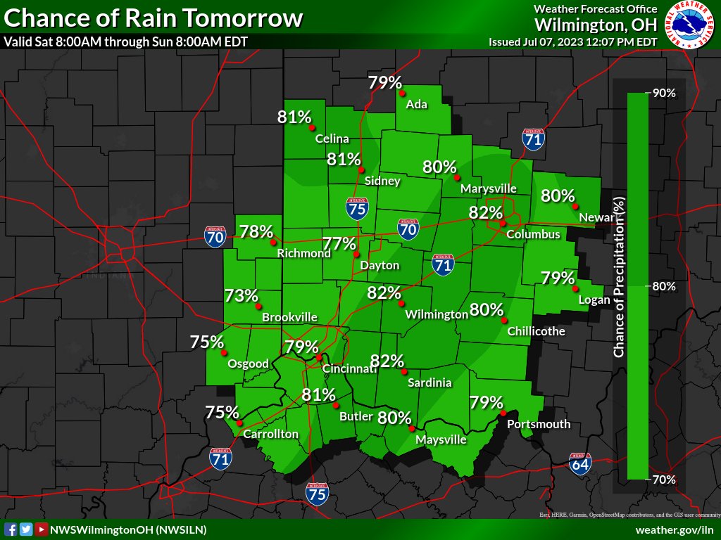 [9:20 PM] After a break in the rainfall today, chances for rain ...