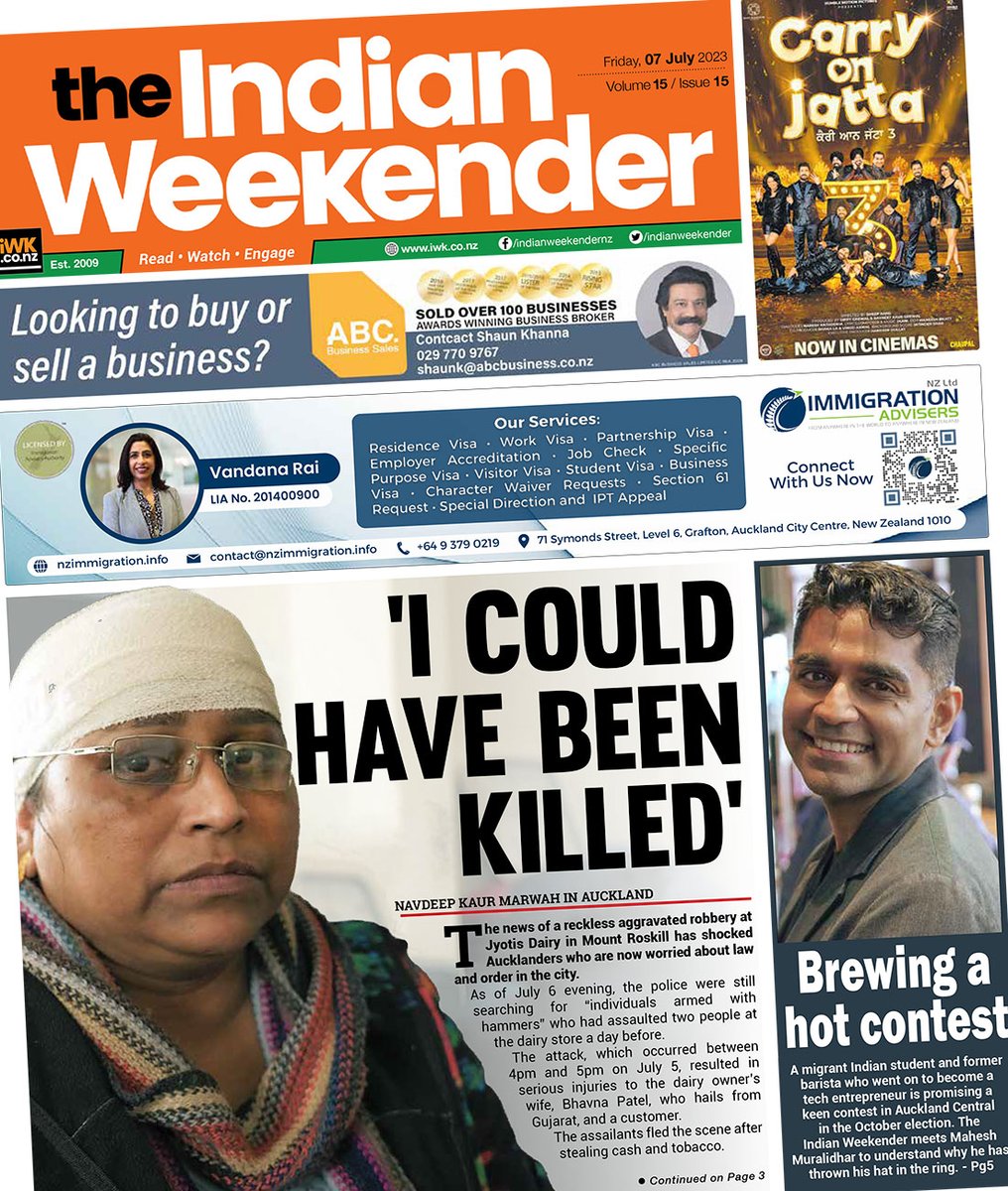 indianweekender's tweet photo. Don't miss our latest edition! Read it online now https://t.co/WnqAY2R76r
We've got you covered with all the updates, news, and happenings that matter to you. 🌟
#Indian #Weekender #Newzealand #Community #Indianweekender https://t.co/eEp0wNu9sQ