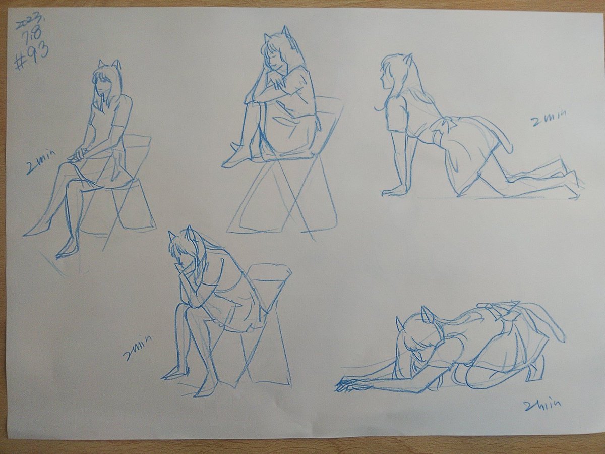 #さとまこクロッキー
#今日のクロッキー

＃93&amp;94
両方ともかわいく描けた気がする♪ https://t.co/2QQ8NNalF9