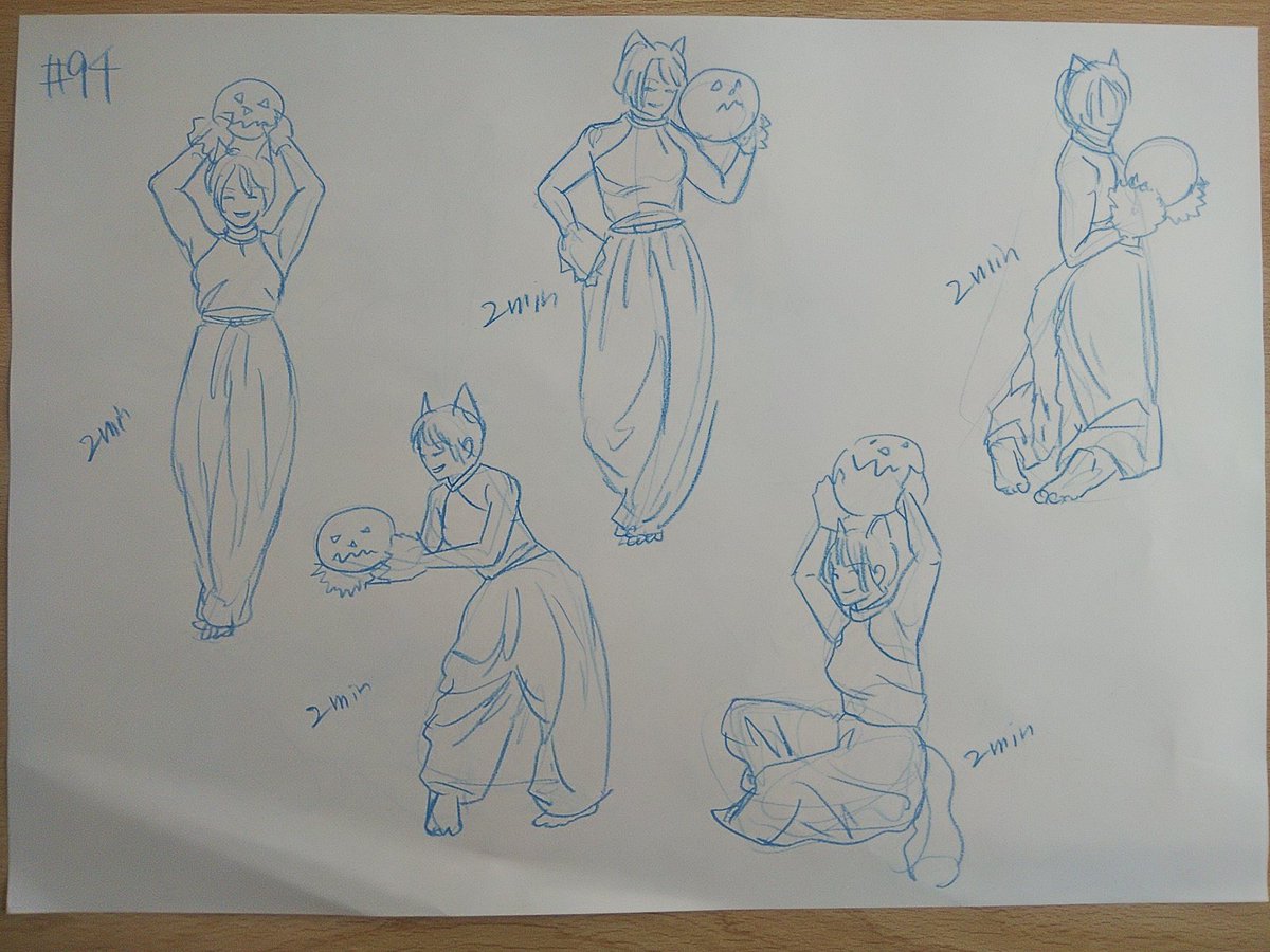 #さとまこクロッキー
#今日のクロッキー

＃93&amp;94
両方ともかわいく描けた気がする♪ https://t.co/2QQ8NNalF9