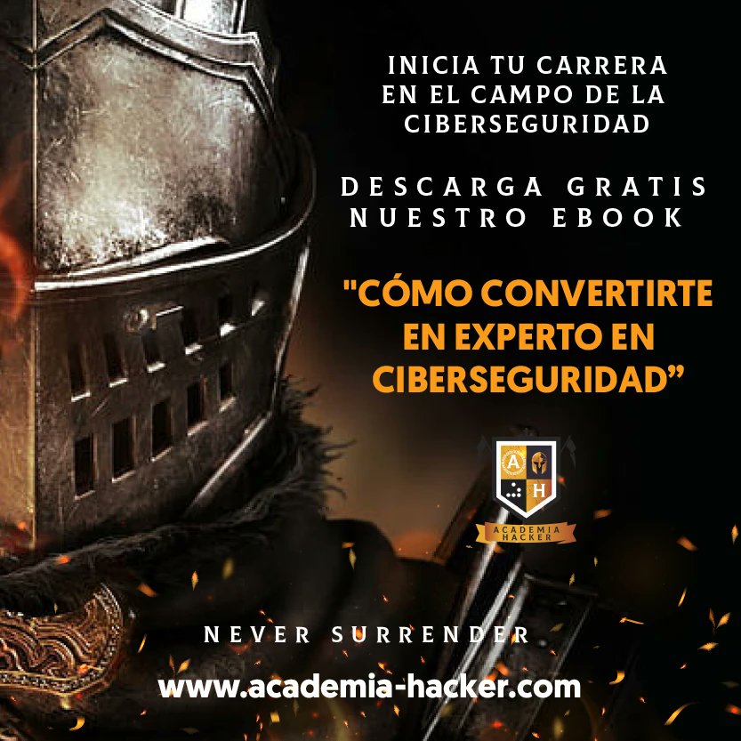 KAstudilloB's tweet photo. No te pierdas nuestro nuevo ebook GRATUITO: "Cómo convertirte en un experto en ciberseguridad: guía para iniciar tu carrera en el campo"

https://t.co/Gl4ntUalo9

#HackerEtico #NeverSurrender #AcademiaHacker #HackerÉtico #hackingetico #hackingweb #ciberseguridad #hacking... https://t.co/sOuUl8hMuQ