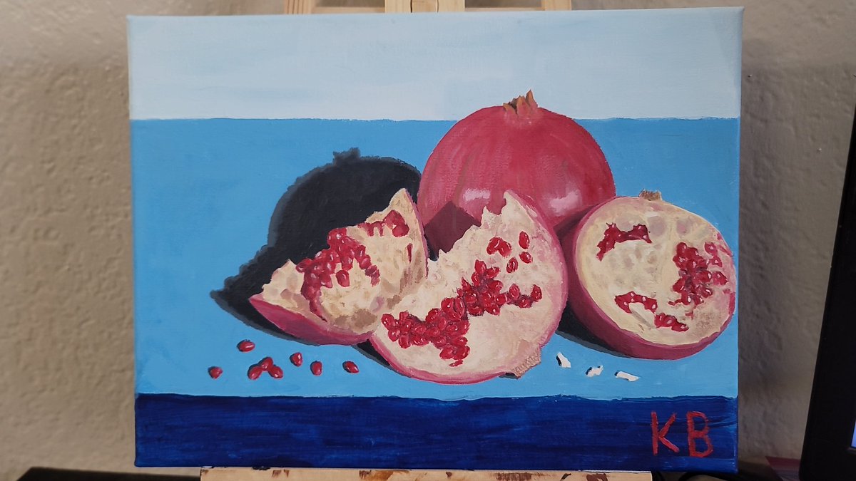 Pomegranates and many more for sale on opensea.io/kayden_paints #art #acrylicpaintings #artforsale #nft #nftart #nftforsale #fineart #pomegranates #fruit #fruitart #painting #paintingforsale #opensea @opensea #fineartforsale #realism #fruitpainting #1of1 #originalart #forsale