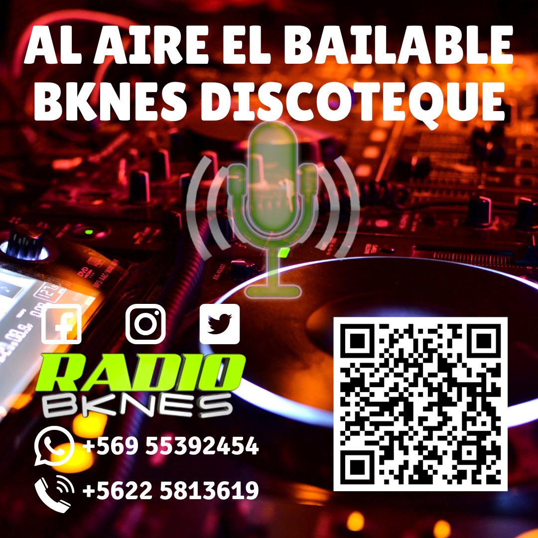 radiobknes's tweet photo. Atentos , desde las 22 HRS se viene un nuevo repertorio del mega bailable en la Juvenil de Chile- Somos RADIOBKNES - Sintonízanos sin aplicaciones adicionales: https://t.co/Udbv1EFKdl  https://t.co/RFoLjJ4htX https://t.co/t7siod3ZwV