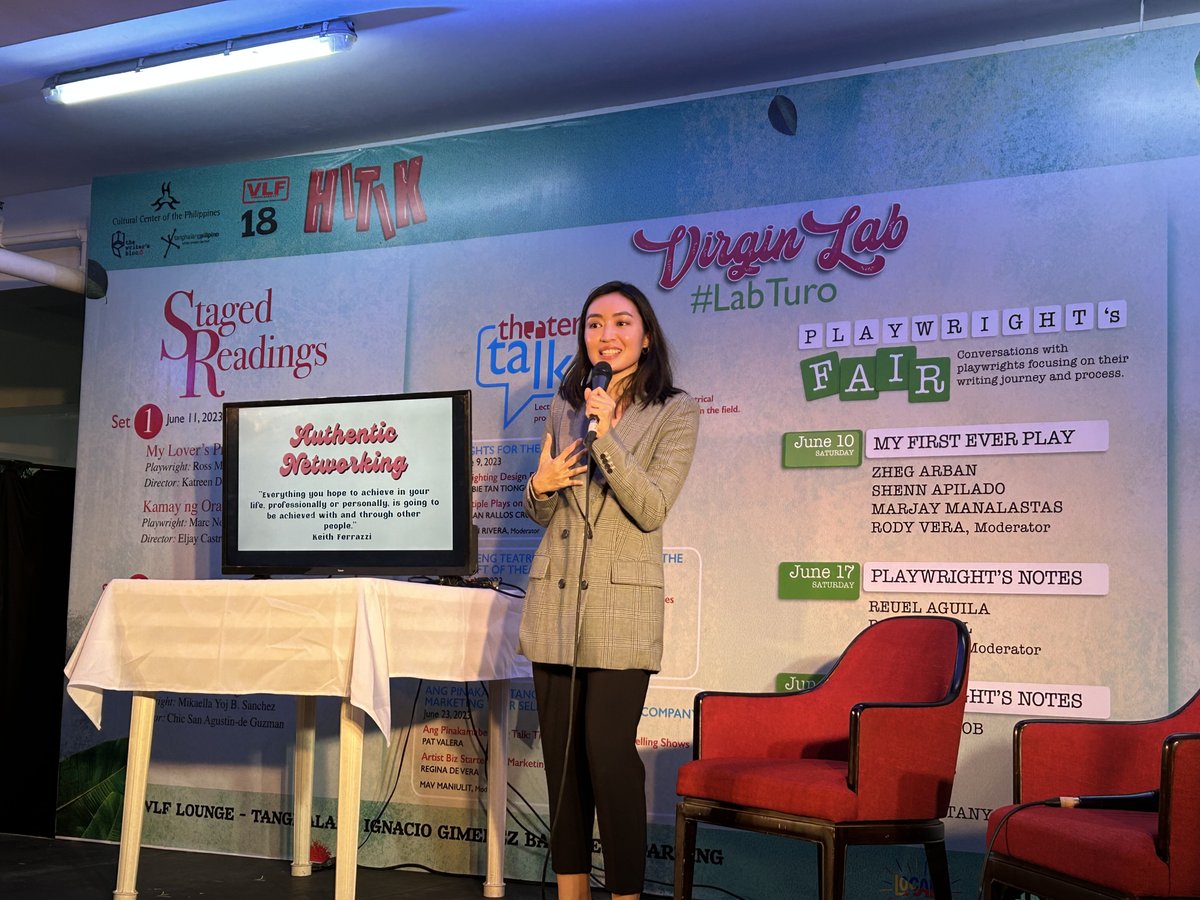 msreginadevera's tweet photo. Huge thanks to the organizers of the VLF #Labturo  for inviting me to speak on how we can market ourselves authentically as artists last June 23 at the Tanghalang Ignacio Gimenez Basement.
⁣⁣
📸 Bea Racoma &amp; Antonette Go⁣
⁣
#empoweringthefilipinoartist #artistbizstarterkit⁣ https://t.co/GprqIZyZHw