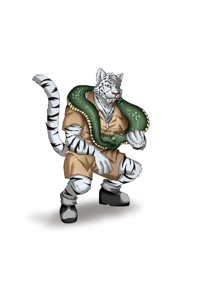 charty_fred's tweet image. “ Have the will of a tiger, the speed of a cheetah and the heart of a lion.” 
#artcommission #furry #anthro