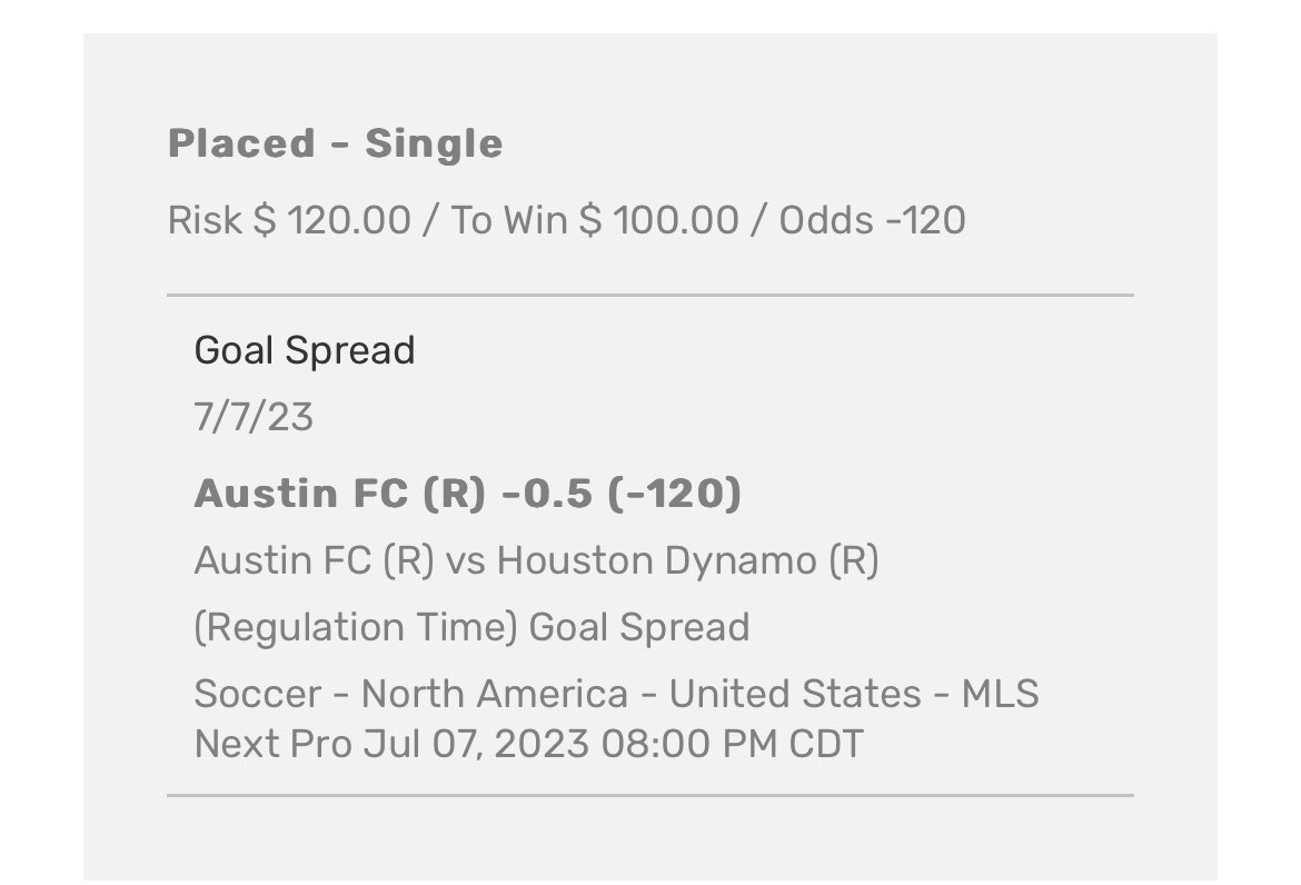 ChrisPerriTX's tweet photo. @10DollarHotDog Tell them to score and not be scored upon! That’ll bring home the Perri Bros #FCito plays. Best play in all of #MLSNextPro is the Las Clean Sheet. Let’s make a hashtag of it: #LasCleanSheet. #GamblingTwitter https://t.co/TJq0C0NUWE