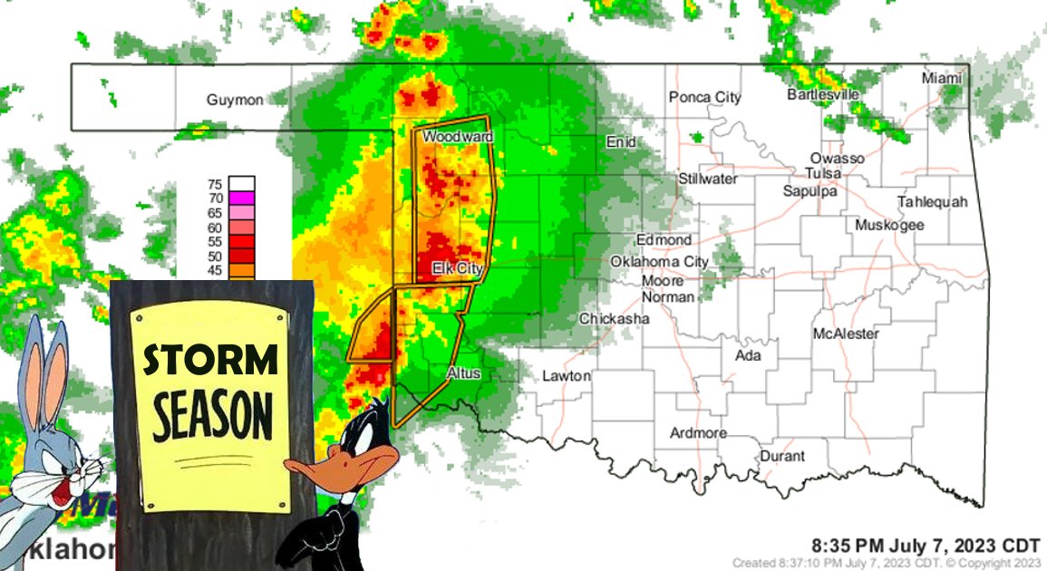 Oklahoma on Twitter "Destructive winds of 7080+ mph possible