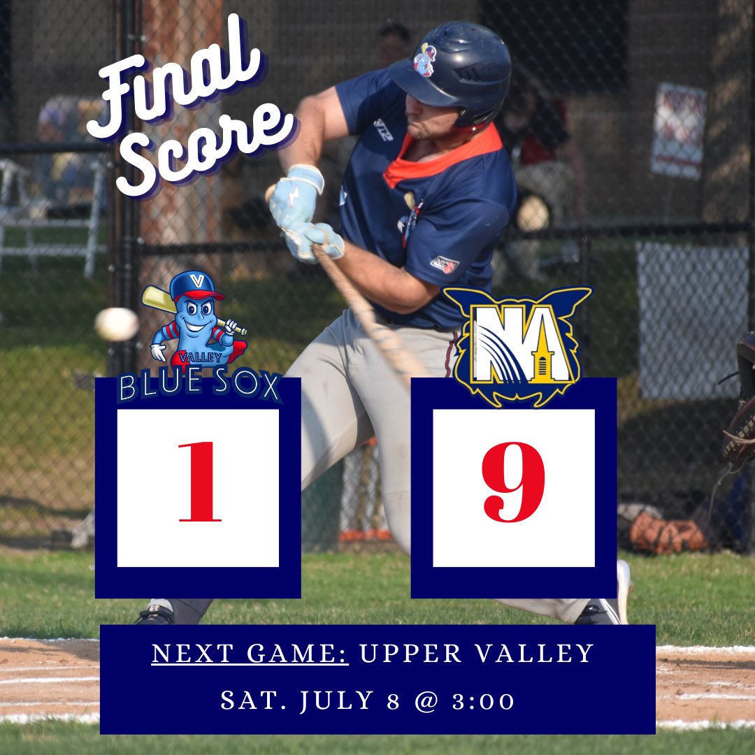 Valley Blue Sox on Twitter "final from North Adams… https//t.co