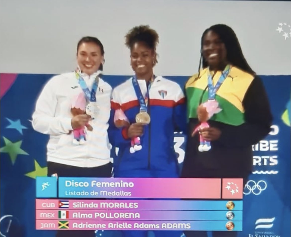wealthyamoy's tweet photo. Well… my sister @Adrienne_ari won Bronze at CAC Games in the Women’s Discus.

Mi love her till mi fool 🥹.

@JamaicaGleaner @JamaicaObserver https://t.co/0RN3TfbBun