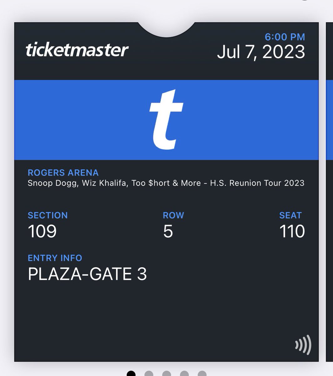 instagems's tweet photo. I have one #snoopticket for tonight’s show in vancouver 
Section 109 row 5
$250 https://t.co/07ZUixqfq4