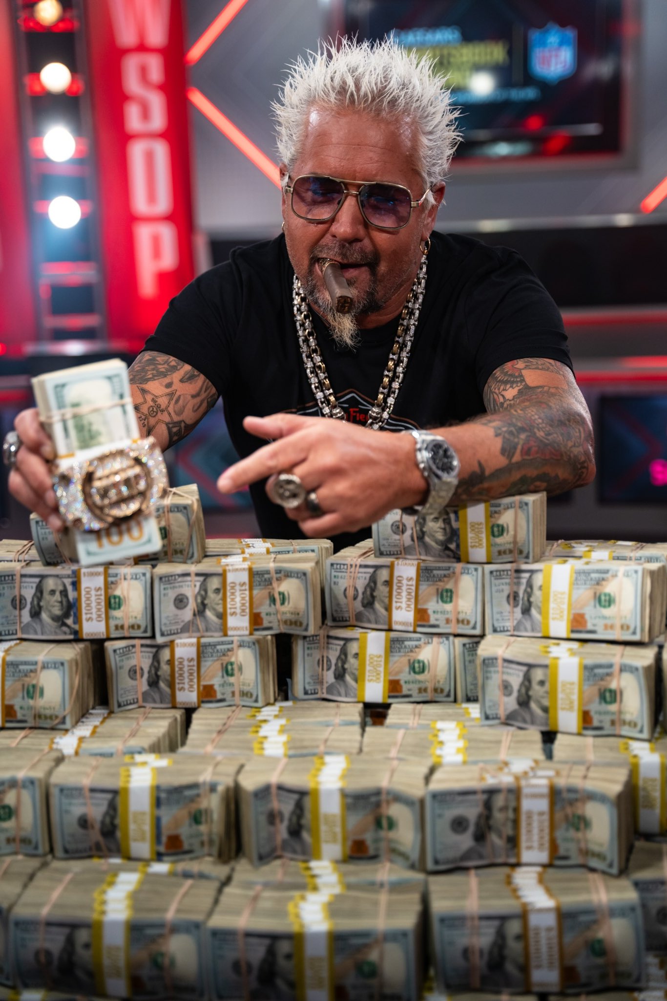 Caesars Sportsbook on Twitter "GuyFieri stopped by WSOP to present