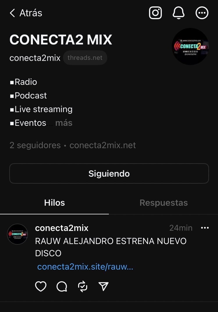 conecta2mix's tweet photo. 👀 también lo hicimos! A Elon no le gusta esto. #Threads https://t.co/gdieck5uPc