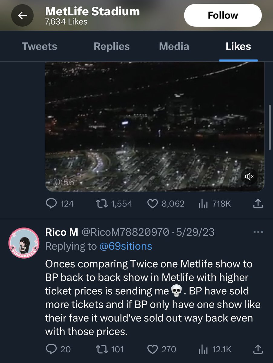 ritasmochi's tweet photo. So this is why you haven’t post concert pics @MetLifeStadium?? 
Cause you are bitter and actively liking and supporting hate on Artist that perform in your stadium…. Unprofessional ass acct https://t.co/TsRiUtHzNA