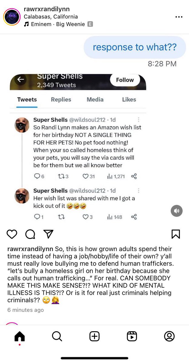 wildsoul212's tweet photo. This 🤡🤡, Hunny I do have a job, hobby and life, you don’t have any of those, gives every excuse not to work are ya triggered because the babysitters are having fun and working 🤣☠️🤡 #randilynn #aaroncarter https://t.co/Z732JgiDmD