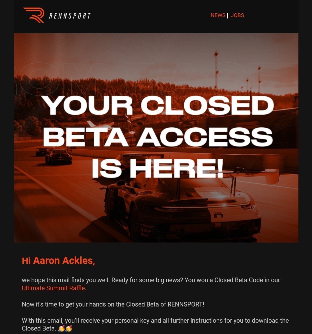 Let's go! Have already been turning laps! Very intuitive driving, can't wait to get online and see how it races! <a href="/RENNSPORT_gg/">RENNSPORT</a>