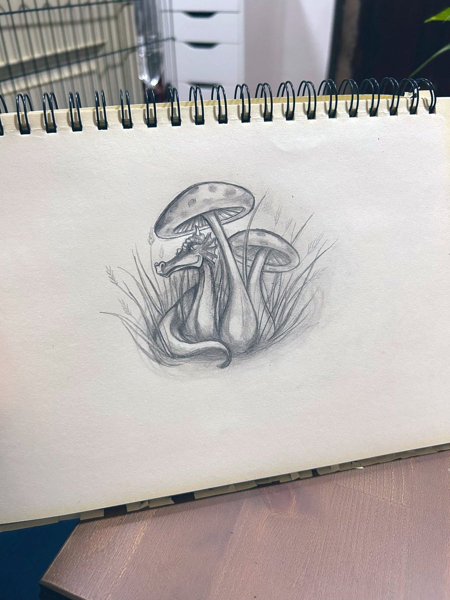moniza_hossain's tweet photo. Did a little dragon sketch while listening to the Yellowface audio book https://t.co/LNzx1mAhu2