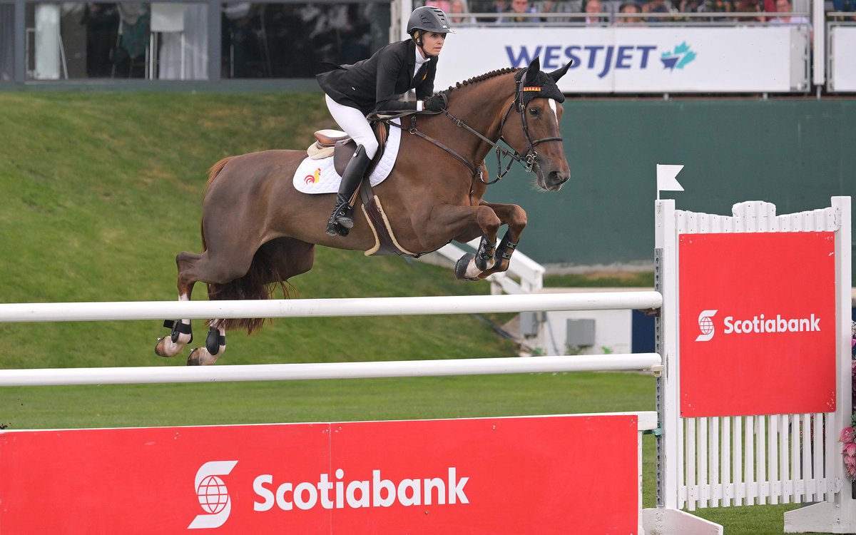 Spruce_Meadows's tweet photo. 🍁Tiffany Foster (CAN) &amp; Electrique win today's Scotiabank Cup (1.50m) to cap off Friday of the 'North American' Tournament
#sprucemeadows #showjumping #jumpintosummer
@scotiabank
© Spruce Meadows Media/Mike Sturk https://t.co/UfGHfn0iDC