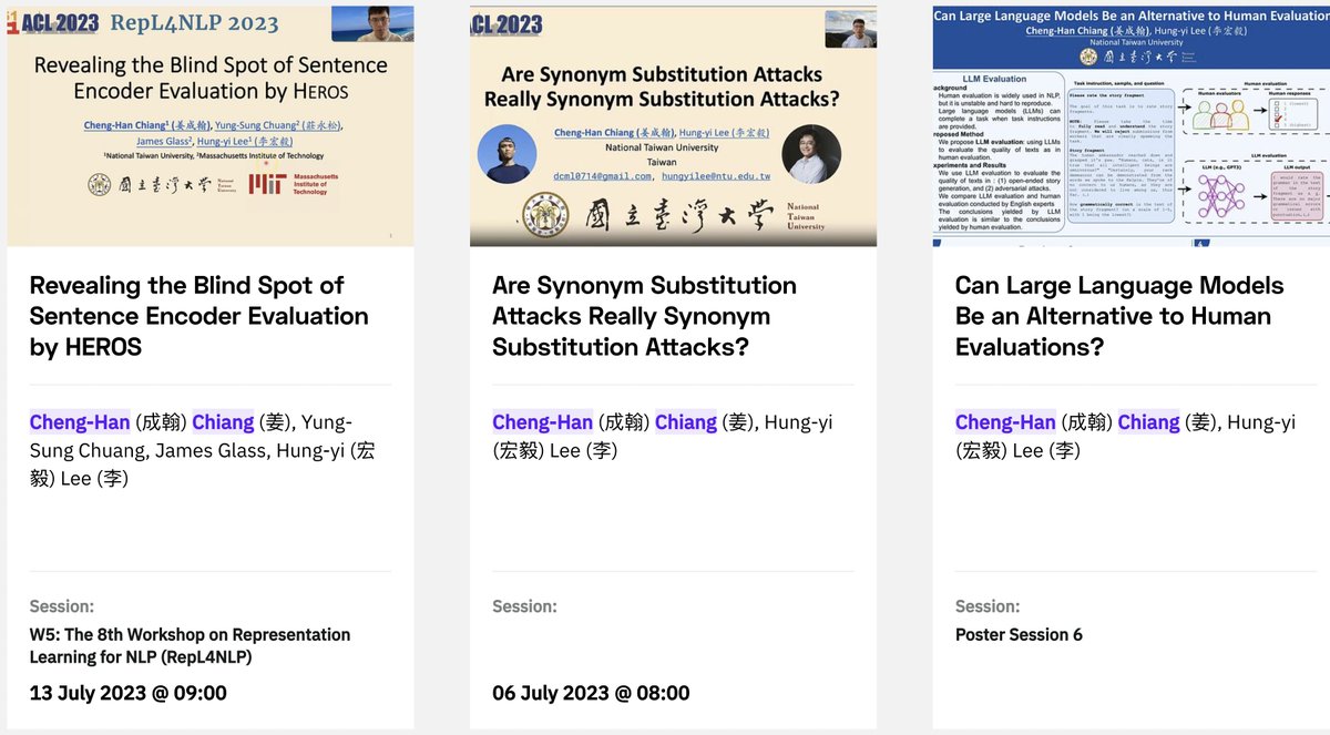 I will be at #ACL2023NLP next week ✈️ to share our three papers on diverse topics. Looking forward to meeting old friends and making some new friends. ✨ Stop by our poster if you want to chat! 😁