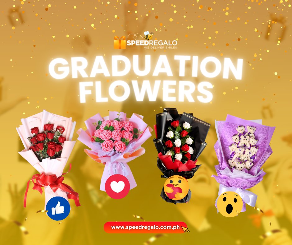 Choose your graduation flowers from our unique and amazing bouquets. Find their favorite, or surprise them with something new!✨

Shop at speedregalo.com.ph/flower-collect… and get 5% Off when you use code SRGRAD 💐

#SpeedRegalo #WeDeliverSmiles #RainyDayDeals #ClassOf2023