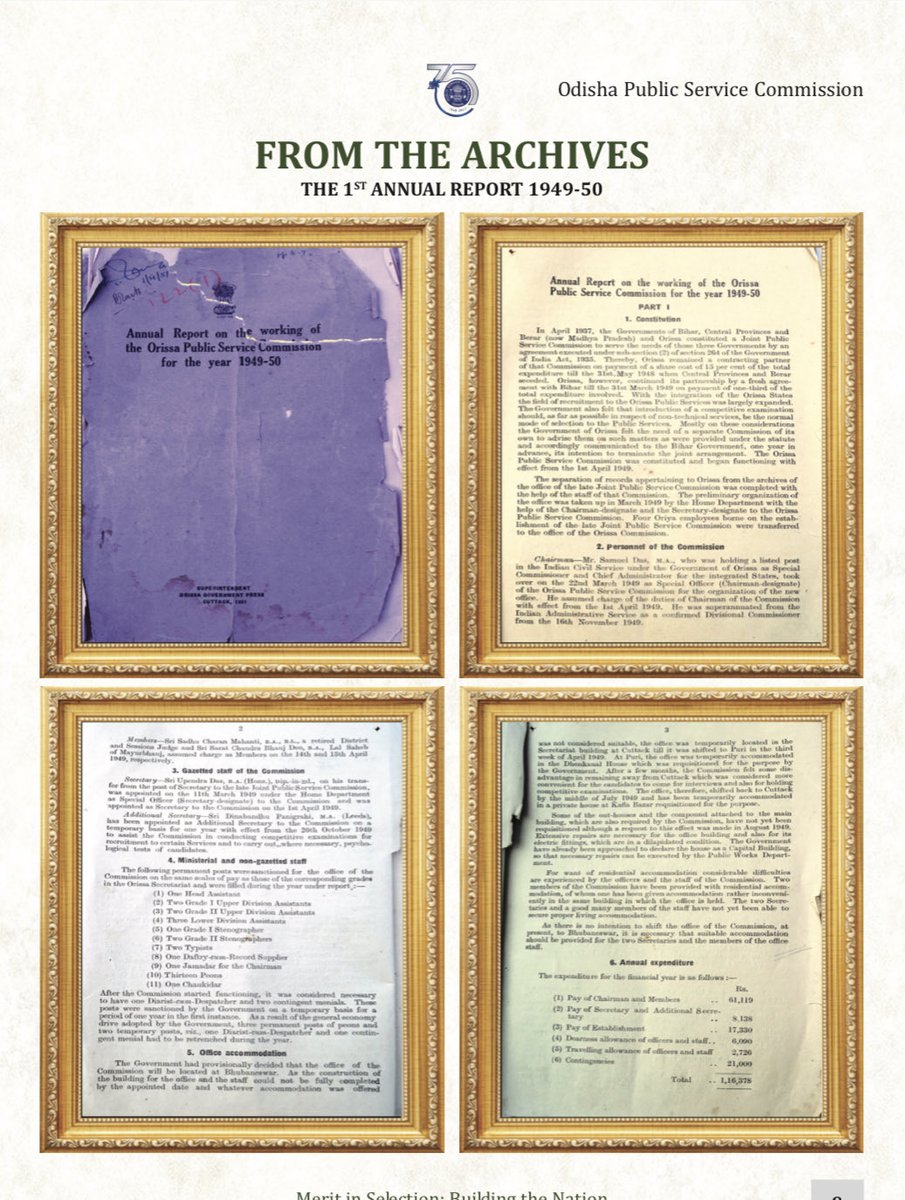 satyajitips88's tweet photo. From the Archives of the Odisha Public Service Commission- the 1st Annual Report 1949-50 https://t.co/CuLLYHKZY2