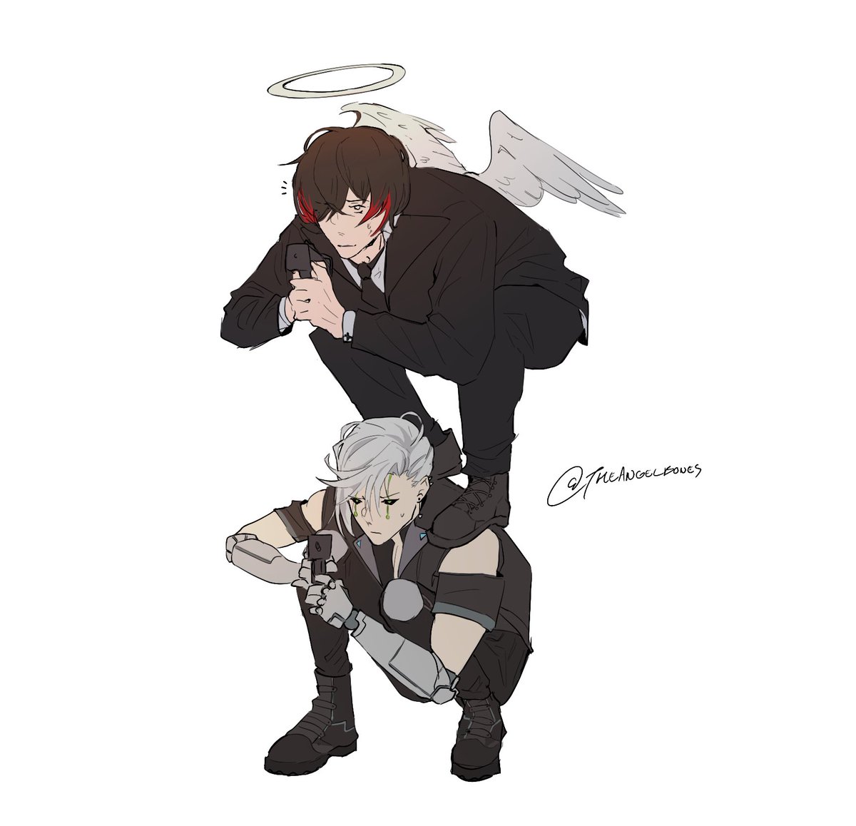 Xizee_'s tweet photo. The boys.

#Kurorosarto #thikkography #kurolotl #vtuberfanart https://t.co/QeDnFXW4WQ