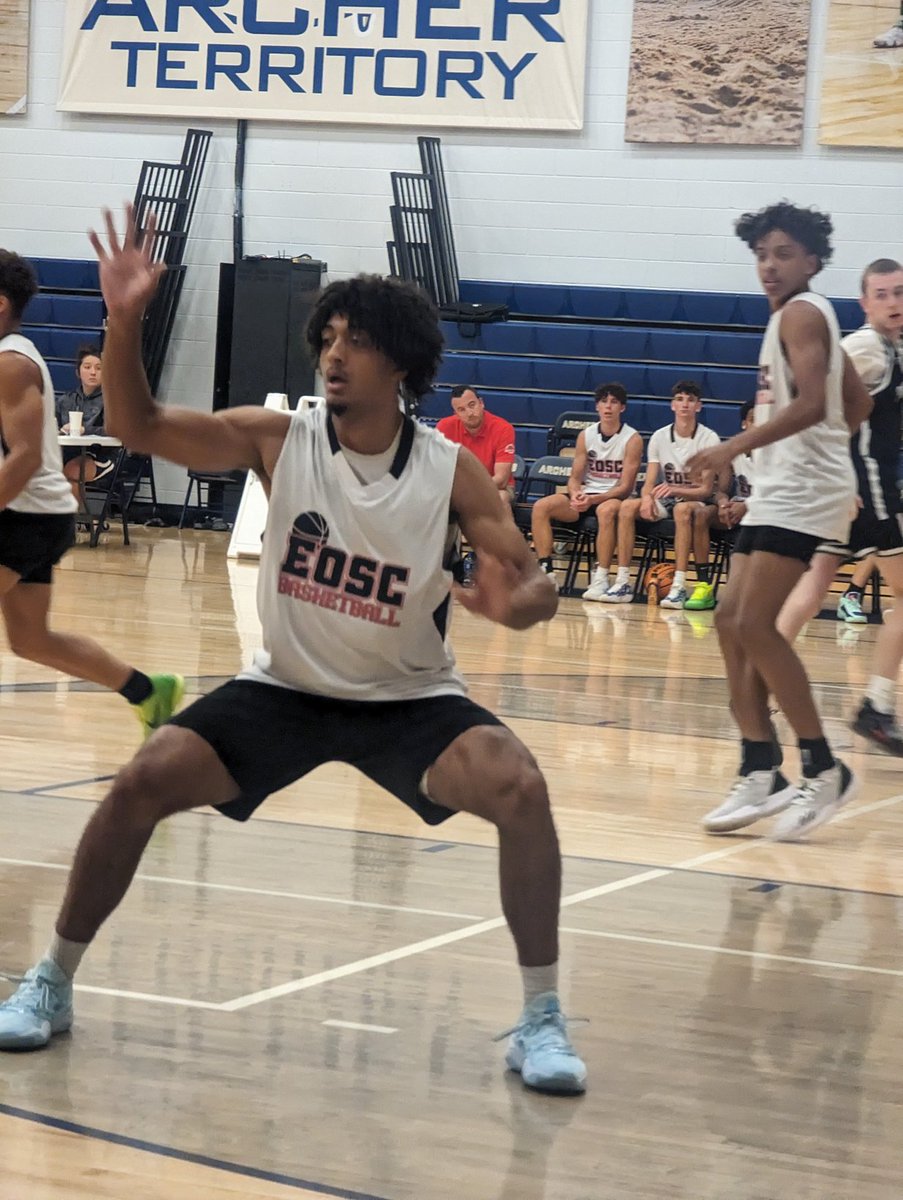 CoachLoom's tweet photo. Great closeout by @JordanFerg22 here in Las Vegas. EOBC leads Pioneers Franklin Johnson 48-22 at the half in the final game of pool play. https://t.co/1loIRgz92J
