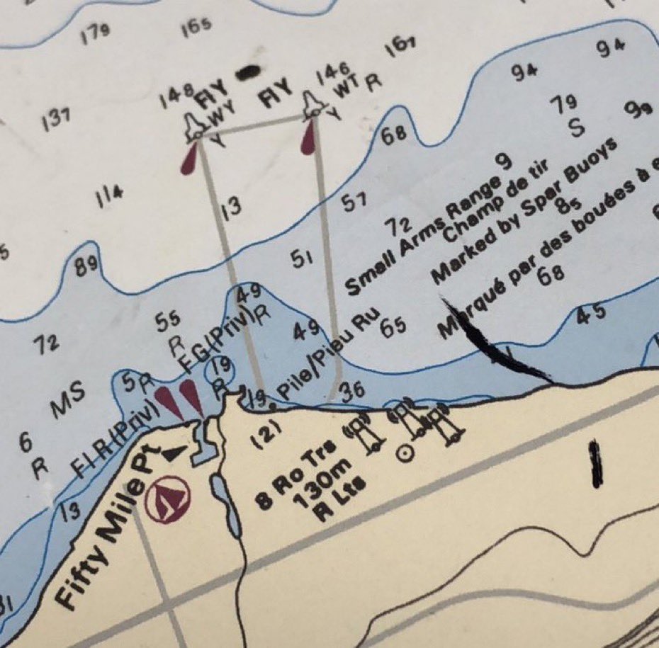 PSA for boaters on Lake Ontario. DND will be conducting live fire training July 8 - 9am to 4pm at Winona Range. Area marked by yellow buoys and on navigation charts. Stay out of the area east of Fifty Point Conservation Area.