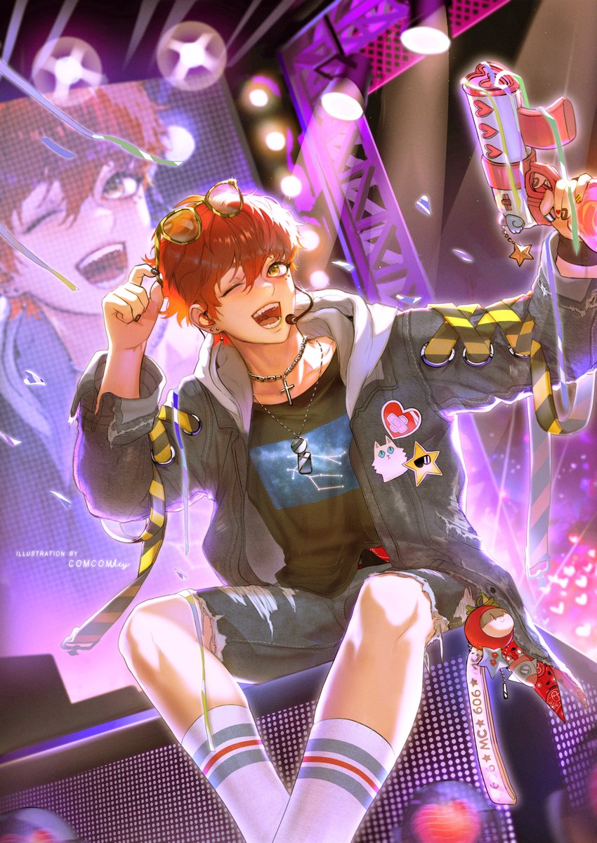 Comcomhey's tweet image. Full piece zine for @FantaisieZine 

Saeyoung idol fashion theme 🍅🌟 
#mysticmessenger #수상한메신저