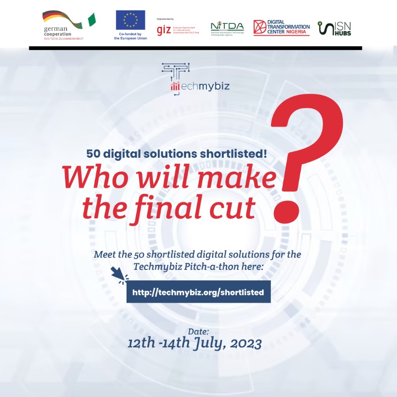 techbuildafrica's tweet photo. It is about to get interesting as we discover innovations that will drive the Digital Transformation of MSMEs.
50 Digital Solutions have been shortlisted for the Techmybiz Pitch-a-Thon
Out of these, 30 Digital Solutions will qualify as winners.
Click to view them
#Techmybiz