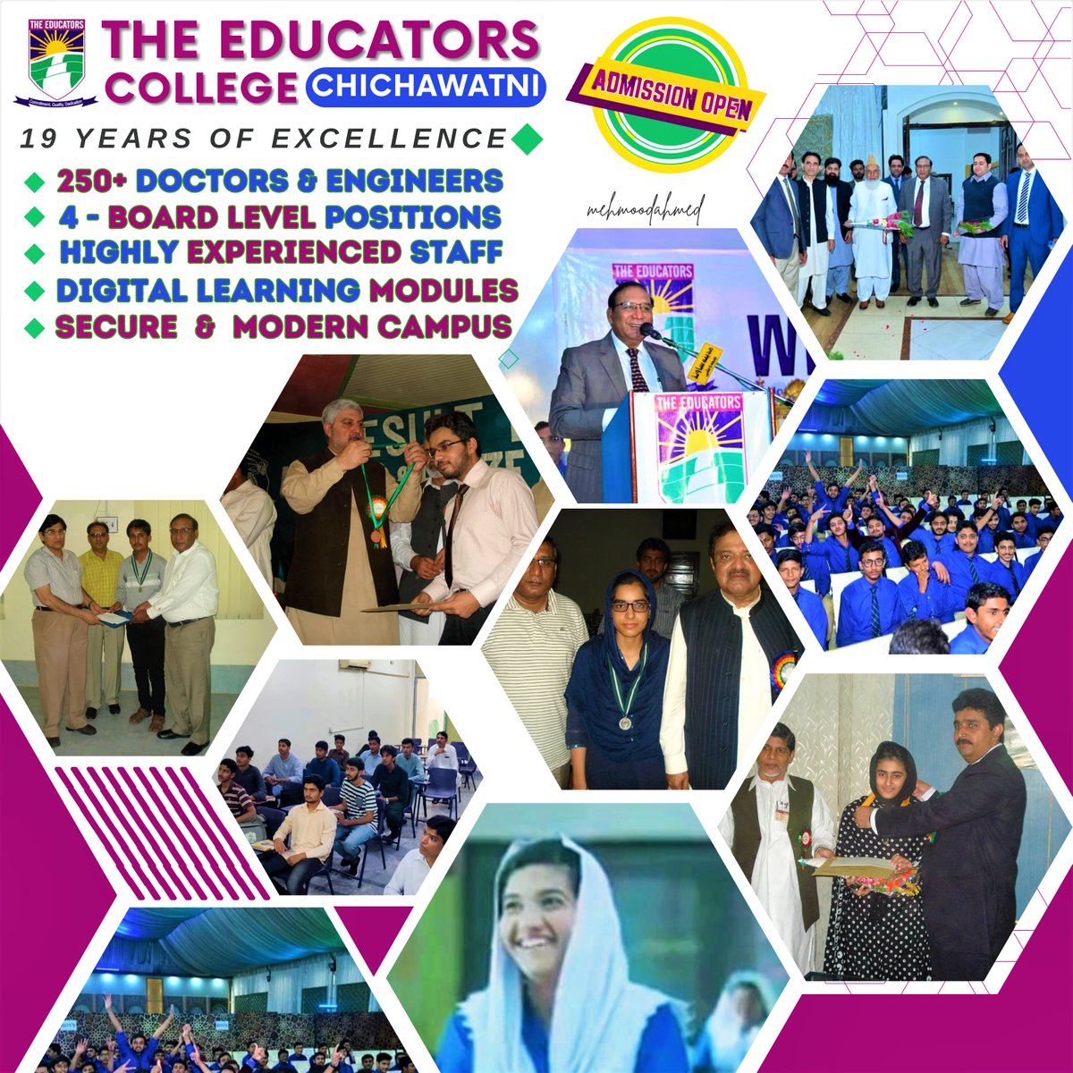 The Educator's College Chichawatni Campus has been widely known as an institution of great achievements and excellent academic results in Chichawatni since 2004.
#admissionsopen #bestcollege #highachievers #toppers #theeducators #securefuture #threads